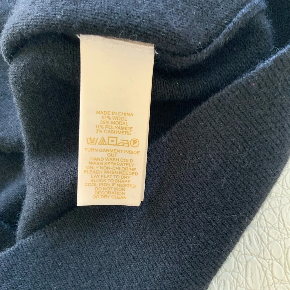Kate Spade black wool blend embellished sweater M